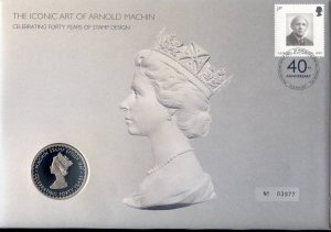 2007 royal mail arnold machin Medal cover