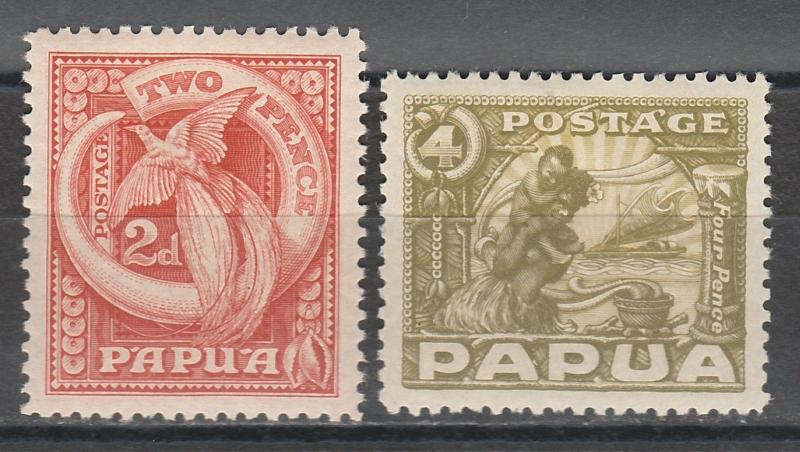 PAPUA 1932 PICTORIAL 2D AND 4D