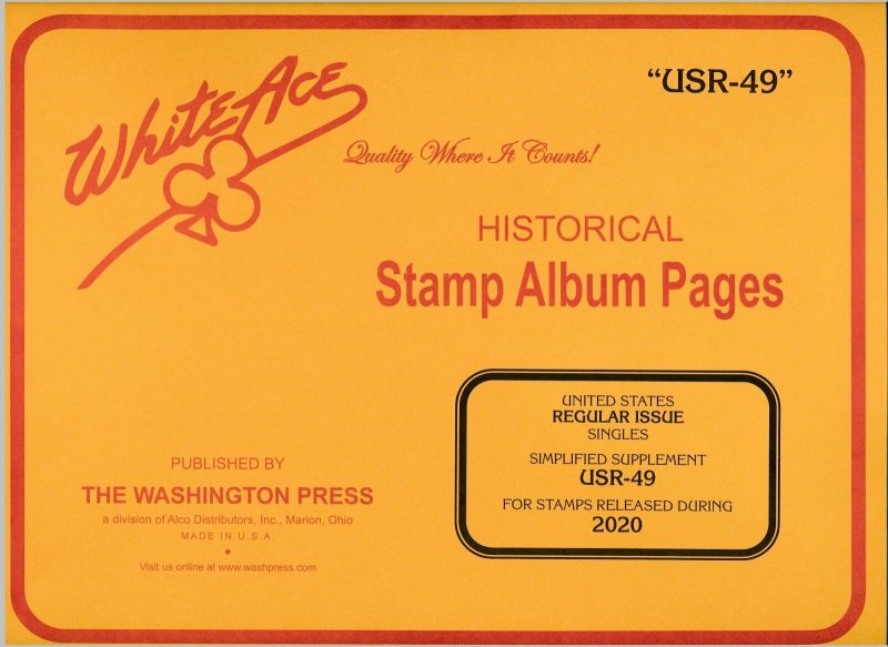 WHITE ACE 2020 US Regular Issue Singles Simplified Album Supplement USR-49