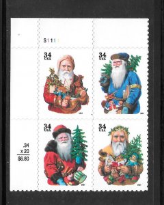 #3537-40 MNH Plate Block