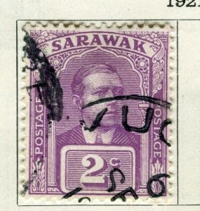 SARAWAK; 1921-23 early Brooke issue fine used 2c. value