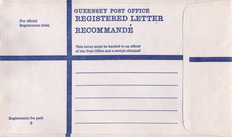 Guernsey Registered Letter Unused VGC