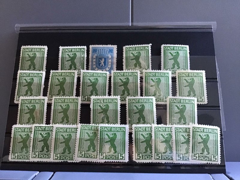 Germany Berlín Zigzag Roulette stamps faults  R23715
