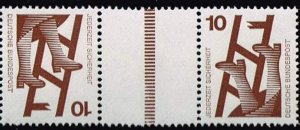 Germany 1971 Sc.#1075 MNH tête-bêche pair of booklet sheet,  Accident Prevention
