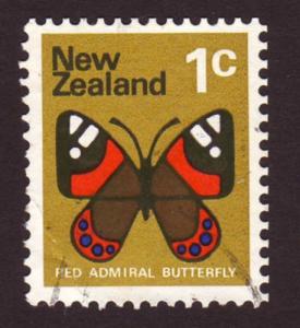 New Zealand 1973 Sc#533, SG#1008 1c Red Admiral Butterfly USED