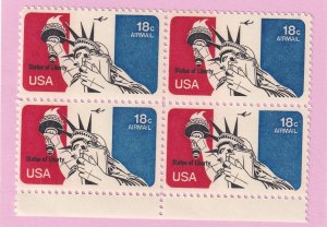 US C87 MNH OG BLOCK OF FOUR