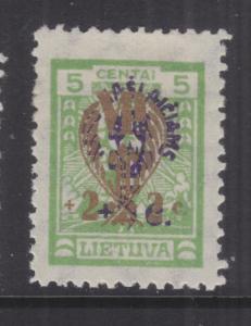 LITHUANIA, 1926 War Orphan's Fund, 2c.+2c. on 5c.+5c., lhm.