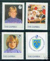 Gambia Scott 447-50 MNH** Princess Diana 1982 CV $3.45