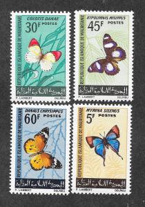 Mauritania 212-215 Mint NH Flora Fauna Butterflies!