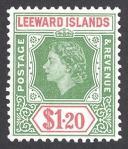 Leeward Islands Sc# 145 MH 1954 $1.20 Queen Elizabeth II