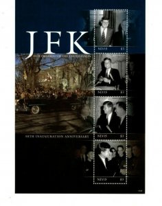 Nevis - 2011 - President John F. Kennedy - Sheet of Four  - MNH