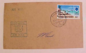 GILBERT & ELLICE  AUTOGRAPH PILOT FLIGHT 1978 B/S WALLIS 