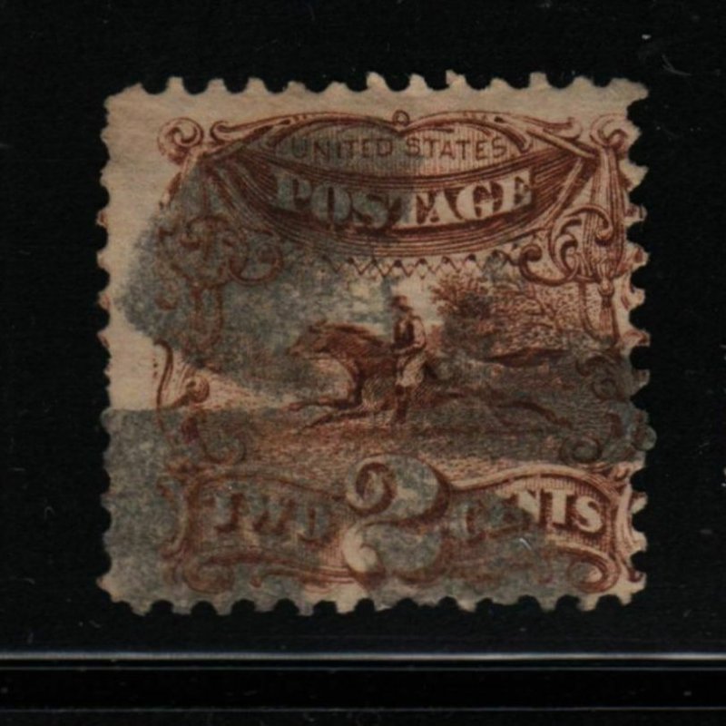 1869 Post Horse & Rider Sc 113 used 2c brown single CV 80 (20 United
