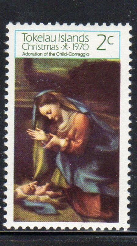 TOKELAU #21  1970  CHRISTMAS  MINT VF NH O.G  a