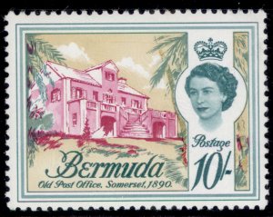 BERMUDA QEII SG178, 10s magenta, deep bluish grey & buff, NH MINT. Cat £6.