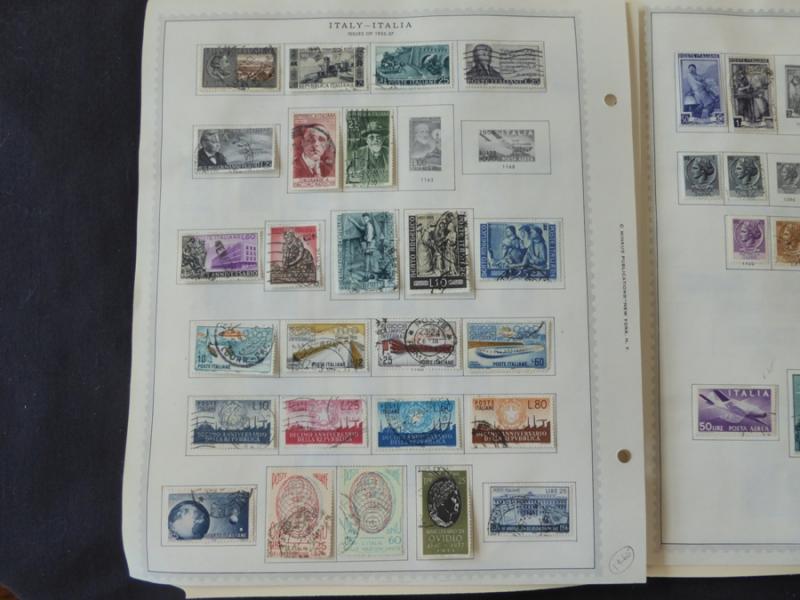 Italy 1951-1958 Stamp Collection on Album Pages