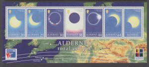 Alderney 133a Total Eclipse Souvenir Sheet MNH VF