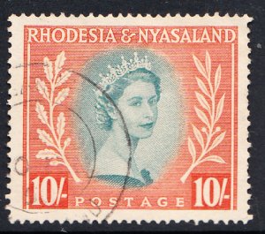 RHODESIA & NYASALAND  # 154 used - the 10 shilling value = S.G. 14