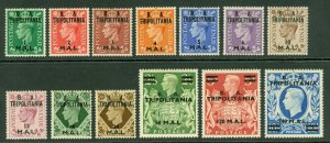 SG T14-T26 B.A Tripolitania 1950. ½d to 10/- set of 13. Fine fresh mounted...