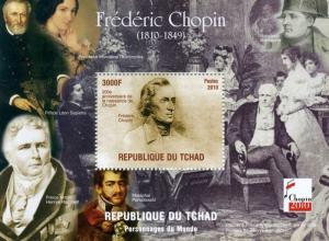 Chad 2010 Frederic CHOPIN Polish Composer s/s Perforated Mint (NH)