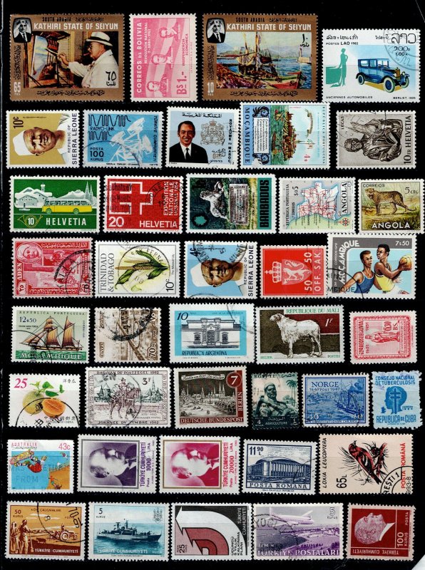 Great Lot of worldwide 300 + different used  stamps for $3.00