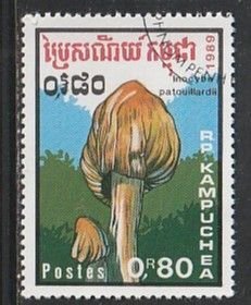 1989 Cambodia - Sc 971 - used VF - 1 single - Mushrooms