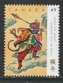 2004 Canada - Sc 2015 - MNH VF -1 single-Lunar New year - 8 - Year of the Monkey