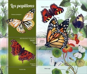 Togo - 2023 Comma Butterflies - Stamp Souvenir Sheet - TG230116b