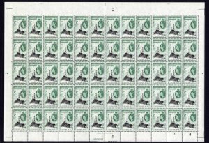 Falkland Islands Deps SGG26a 1954-62 1/2d De La Rue printing complete SHEET