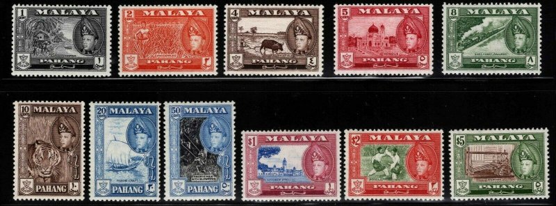 MALAYA-Pahang Scott 72-82 Mint Hinged complete set