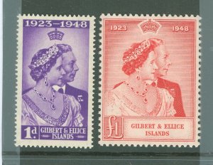 Gilbert & Ellice Islands #54-55 Mint (NH) Single (Complete Set)