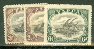 IW: Papua New Guinea 41-2, 49 unused no gum; 43-8, 48a mint CV $217