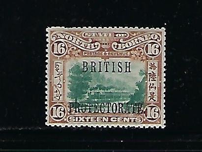 NORTH BORNEO SCOTT #123 1902 BRITISH PROTECTORATE OVERPRINT 15C- MINT LH