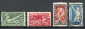 France - Sc# 198 - 201 MH (#200 gum crease)     /    Lot 0221905