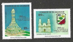 El Salvador 1083-1084  Complete  MNH  SC:$.55