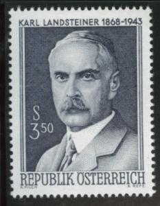 Austria Scott 813 MH* 1968 Dr. Landsteiner stamp