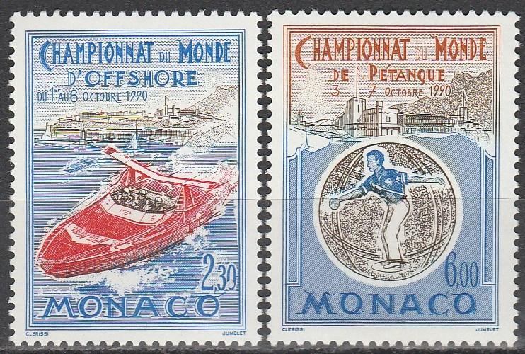 Monaco #1734-5  MNH  CV $3.85 (S1514)