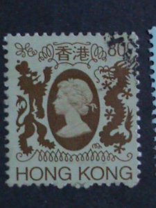 ​HONG KONG-1982- SC#388-403 QUEEN ELIZABETH II POSTAGE STAMPS SET USED VF
