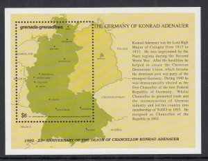 Grenada Grenadines 1496 Map Souvenir Sheet MNH VF