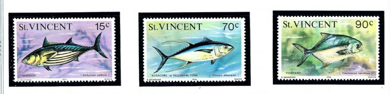 St Vincent 472-74 MNH 1976 Fish (ak3786)