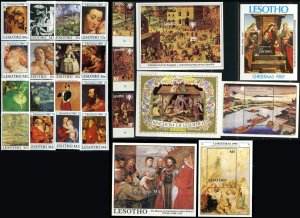 Lesotho Paintings Art Christianity Postage Africa Stamp Collection Mint LH NH