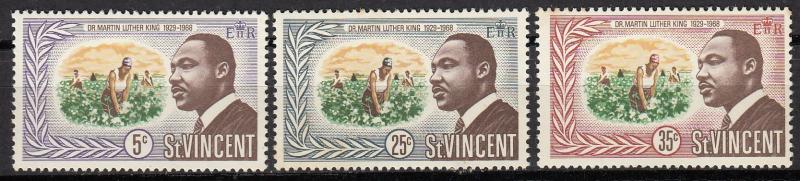 St. Vincent - 1968 Martin Luther King Sc# 259/261 - MH (643)