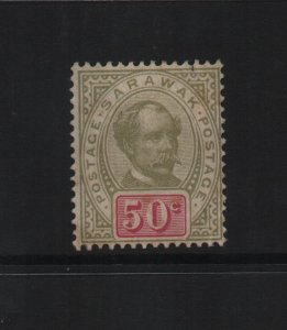 Sarawak 1889 SG46 50c no watermark 'Postage' mounted mint