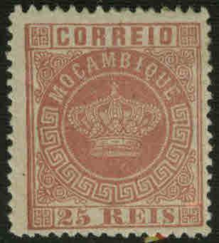 Mozambique Scott 6 MH* Crown  stamp