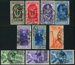 ITALY Postage Stamp Collection 1934 EUROPE Used