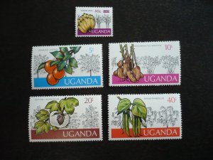 Stamps - Uganda- Scott#139,143-146 - Mint Never Hinged Partial Set of 5 Stamps