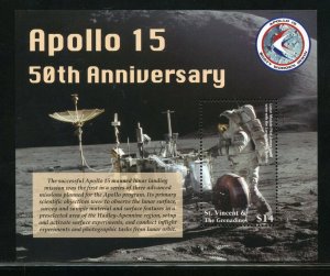 ST, VINCENT GRENADINES  2021 50th ANNIVERSARY OF APOLLO 15 S/SHEET MINT NH
