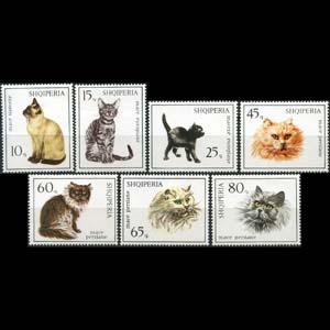 ALBANIA 1966 - Scott# 965-71 Cats Set of 7 NH