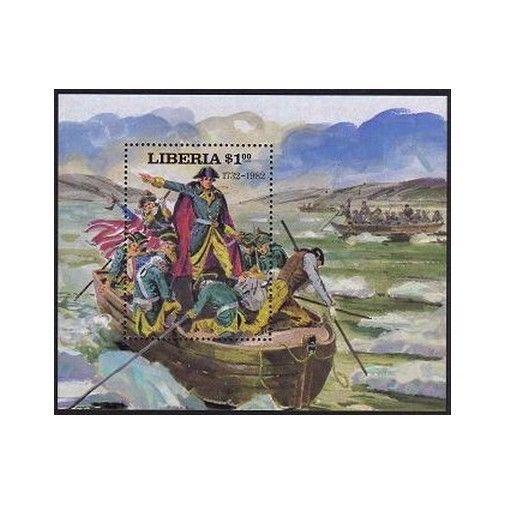 Liberia 911,MNH.Michel Bl.97. Washington Crossing Delaware,1981.