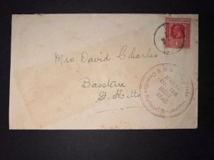 1934 Leeward Islands Ship Cover RMS Drake to Basseterre St Kitts